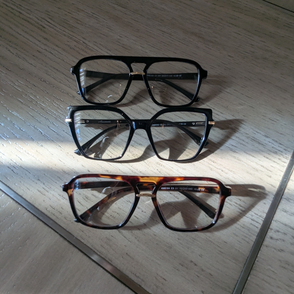 New Black and Brown Women's Blue Light Blocking Glasses